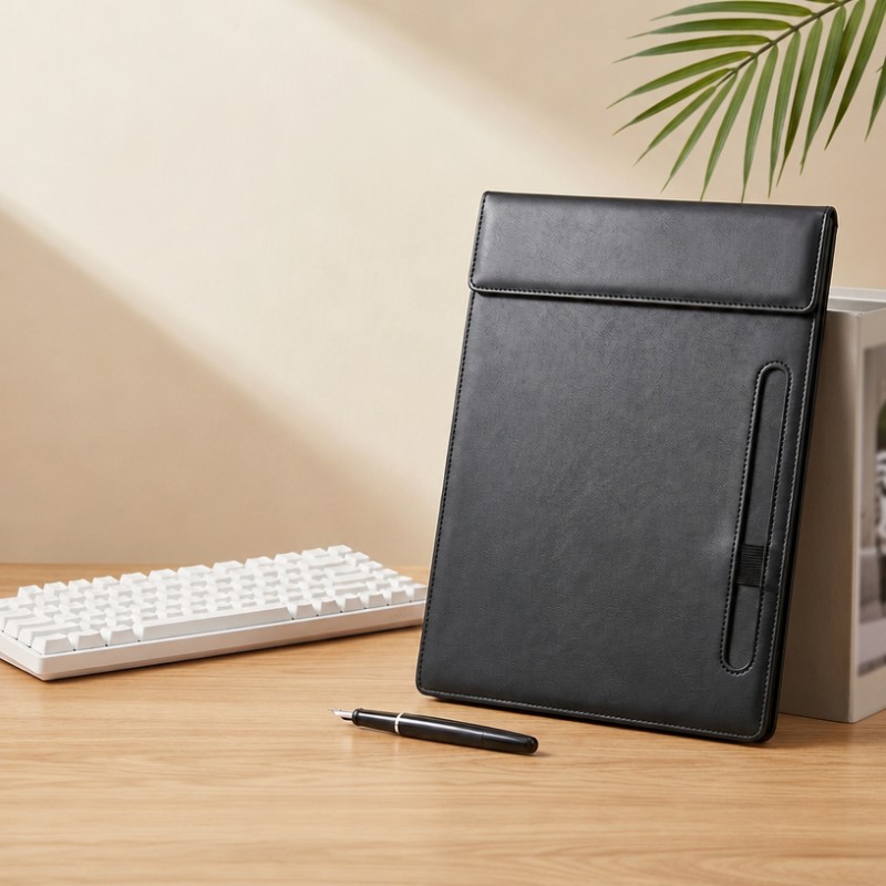 A4 ຫນັງ PU ໂຟເດີ Clipboard