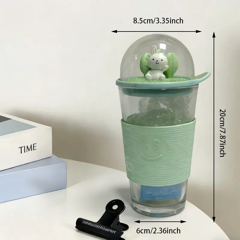 ກາຕູນ Dome-Topped Glass Tumbler ທີ່ມີແຂນຊິລິໂຄນ