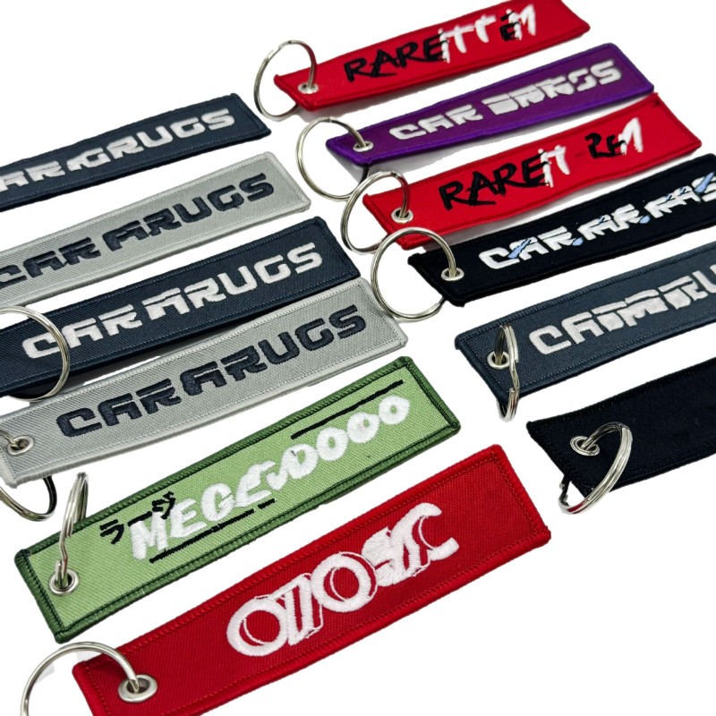 ໂຄດ​ຄໍາ​ສັ່ງ Keychain ຜ້າ​ຖັກ​ແສ່ວ Custom