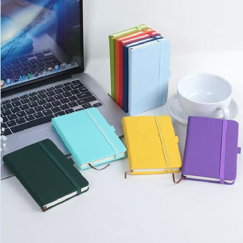 Custom Logo A5 PU Leather Elastic Band ປື້ມບັນທຶກທຸລະກິດ