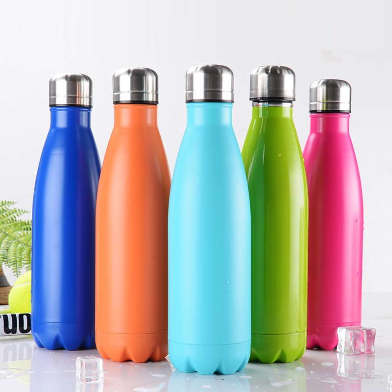 ໂລໂກ້ Custom Color ສະແຕນເລດ Cola Water Bottle