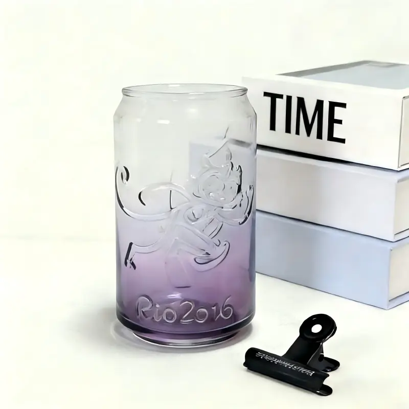 ຄ່ອຍໆປ່ຽນ Purple Embossed Glass Tumbler