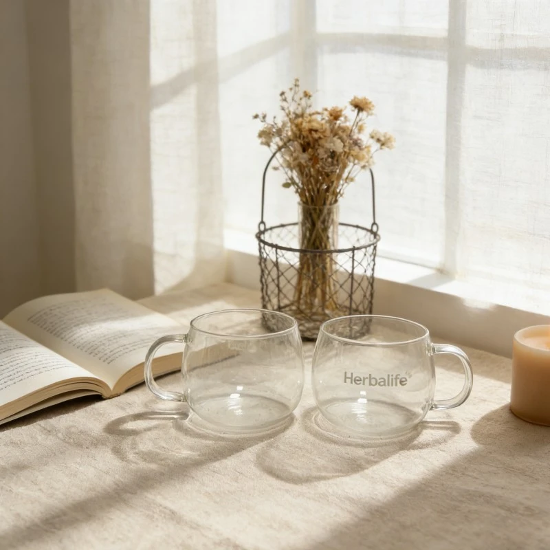 Custom Egg Shaped Glass Mugs With Handles