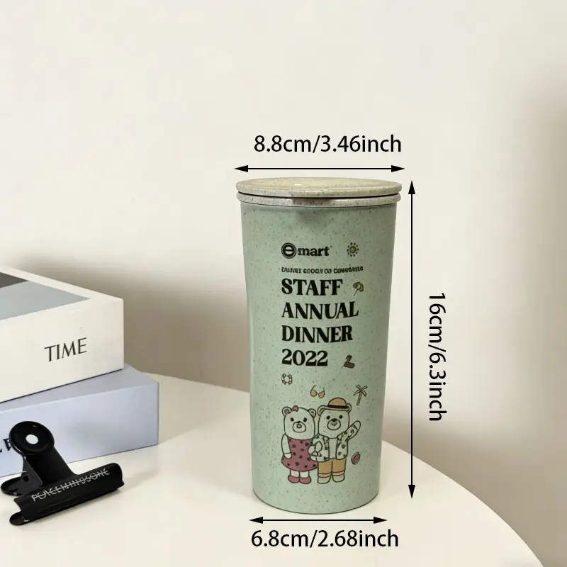 Double Layer Wheat Straw Cup