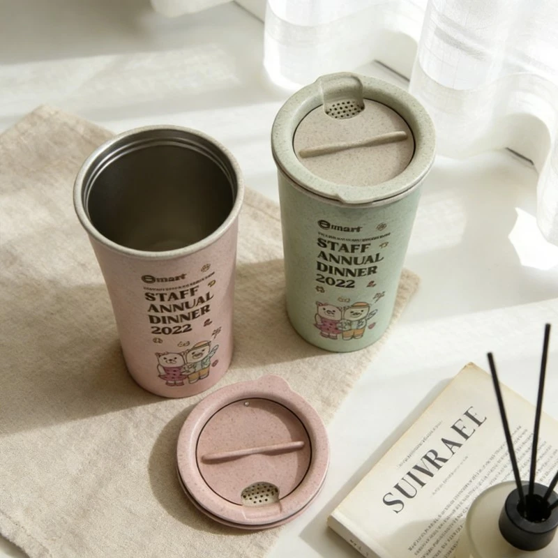 Double Layer Wheat Straw Cup