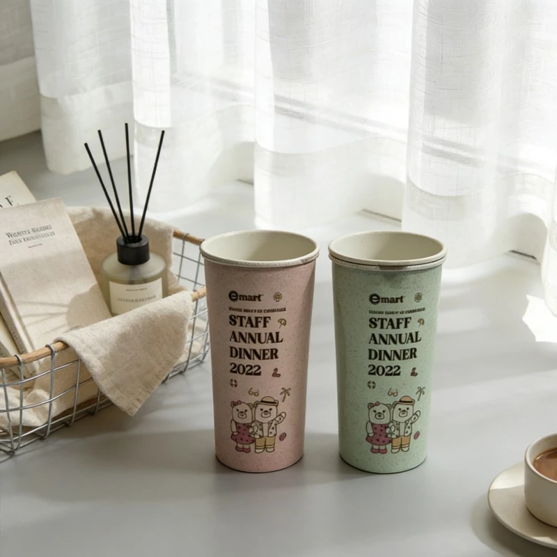 Double Layer Wheat Straw Cup