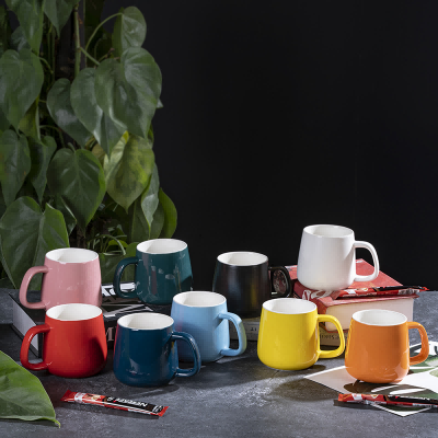 Nordic Minimalist Ceramic Coffee Mug Custom Logo ຈອກນ້ຳ 400ml