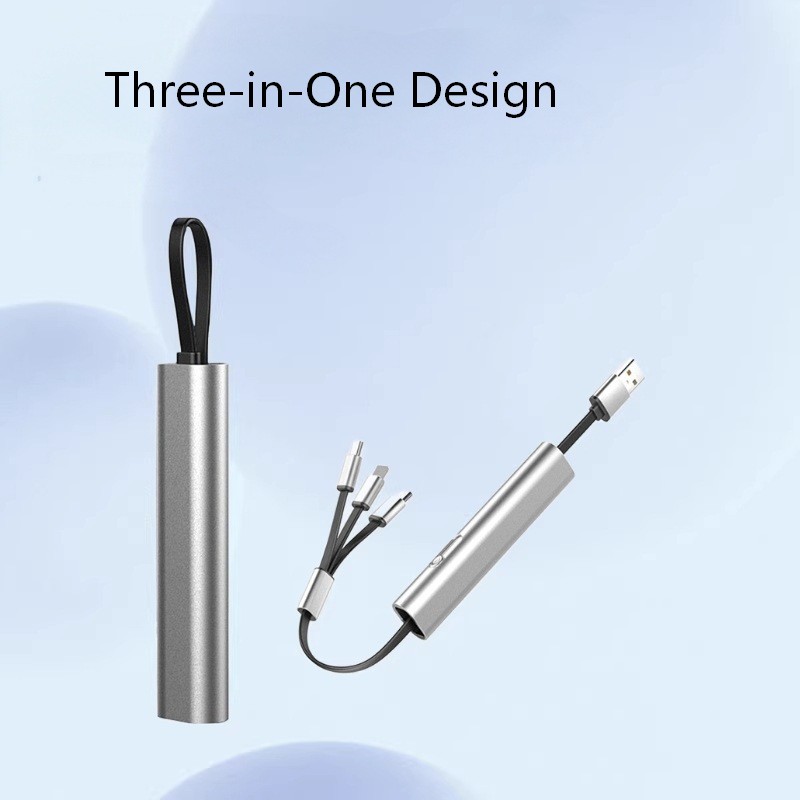 Retractable 3 in 1 ສາຍສາກຫຼາຍ USB