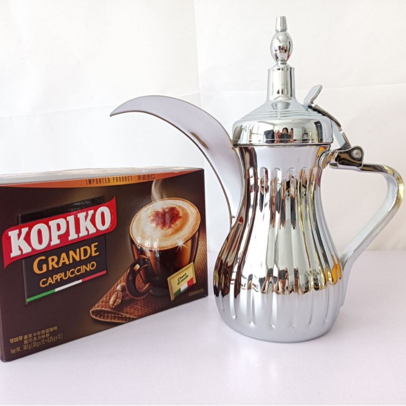 ສະແຕນເລດສະແຕນເລດ Arabic Dallah Pot Middle East Coffee Tea Server